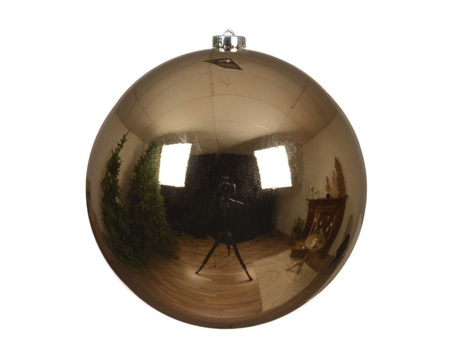 Shatterproof Pecan Brown Bauble 14cm - Christmas