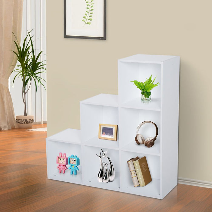 Premium White Storage Cabinet: 6 Cubes, Closet Organiser, 3-Tier Shelf