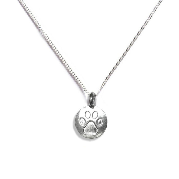 Premium Sterling Silver Paw Print Necklace