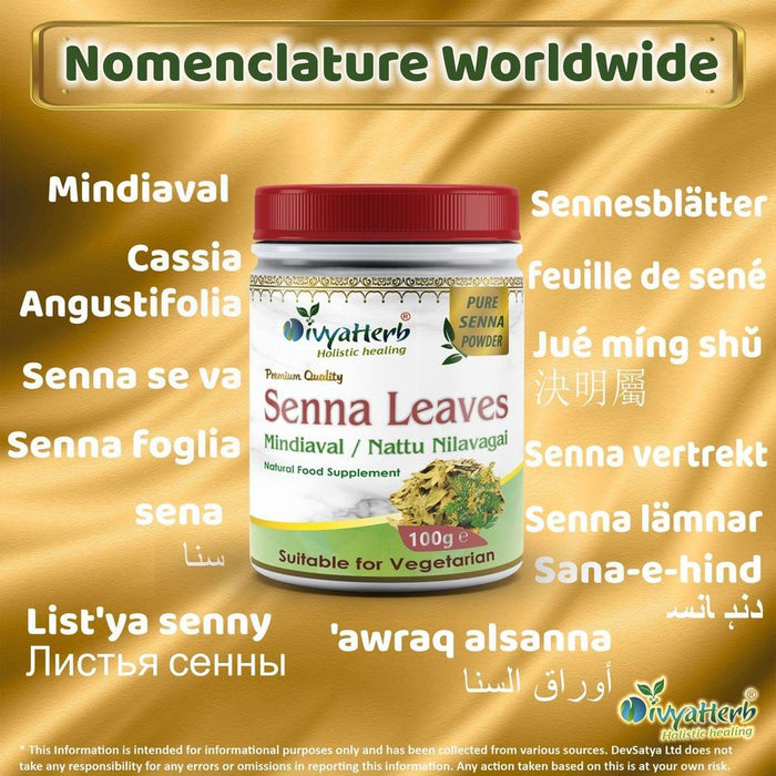 Senna Leaves Powder (Mindiaval) - Premium Quality Herbal Medicine for Traditional Wellness