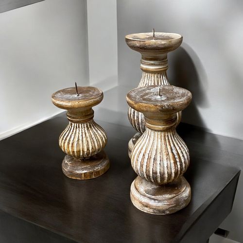 20/15/12CM SET 3 CANDLESTICKS