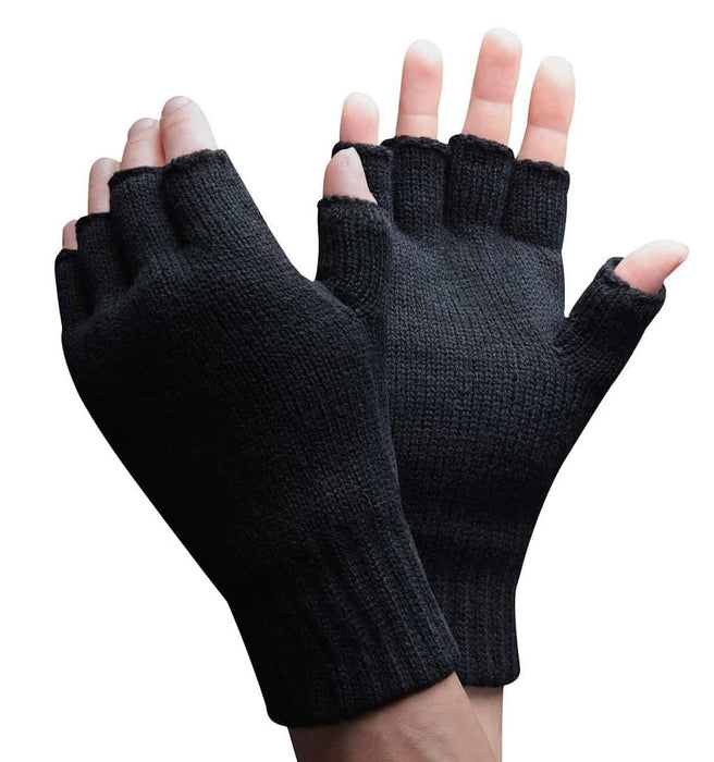 Thinsulate Fingerless Gloves - 2X Warmer, Thin Knit, Soft Grip - Perfect for Outdoor Work & Typing