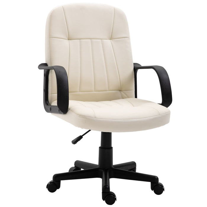 Comfortable PU Leather Office Chair with Adjustable Height and Padded Seat