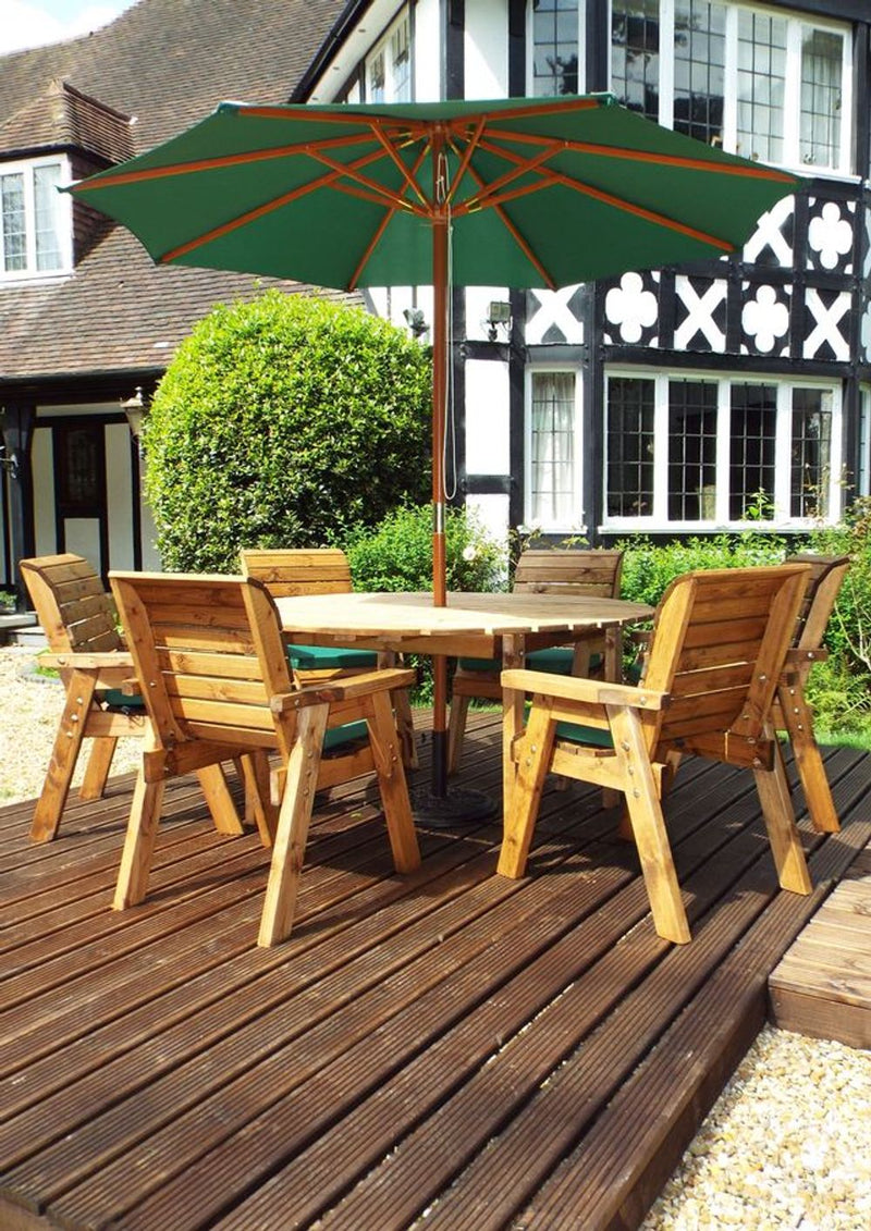 Luxurious Outdoor 6-Seater Circular Dining Set