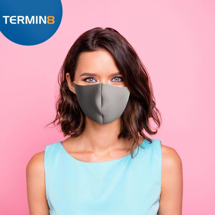 Termin8 Lightweight Breathable Reusable Face Mask - Grey