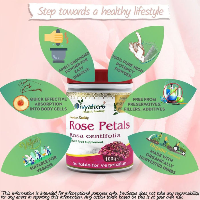 Premium Rose Petals Powder: Natural Skin and Body Coolant