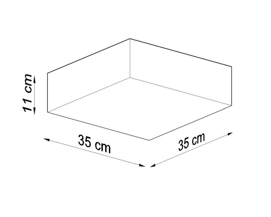 Modern Loft Design Square Ceiling Lamp - HORUS 35 White LED E27