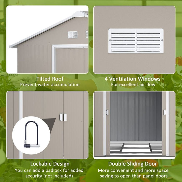 Garden Shed: Metal Roof, Tool Storage, 12.5ft x 11ft - Protective, Durable, Easy Access - Order Now!