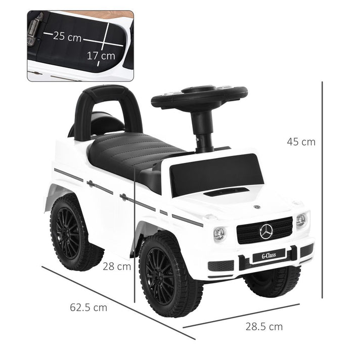 HOMCOM 3 in 1 Kids Ride On Car G350 Licensed Foot To Floor Slider Toddler Push Along NO POWER White 12-36 months