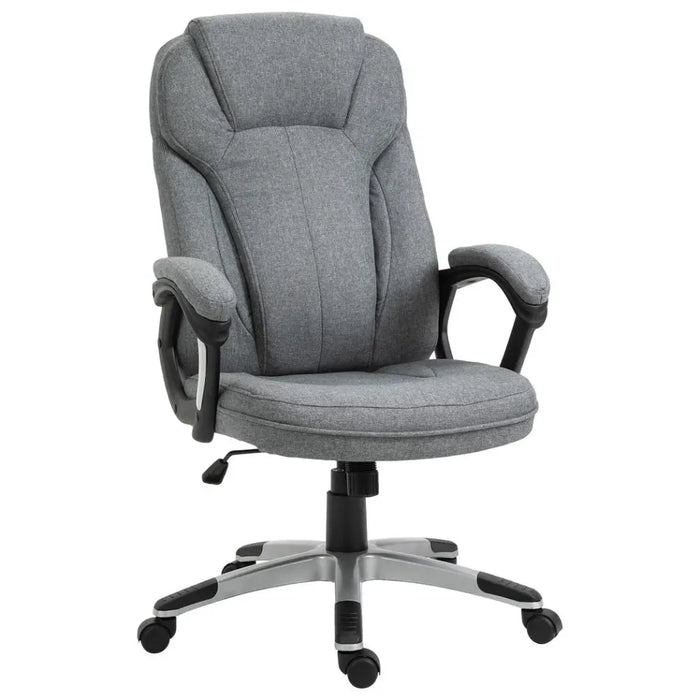 High Back Home Office Chair Height Adjustable Computer Chair w/ Armrests, Grey