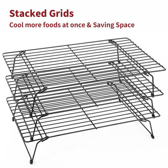 Durable VINSANI Cooling Rack - Non-Stick & Easy to Clean – Collapsible Space Saver – Wide Usage - High-Quality Materials