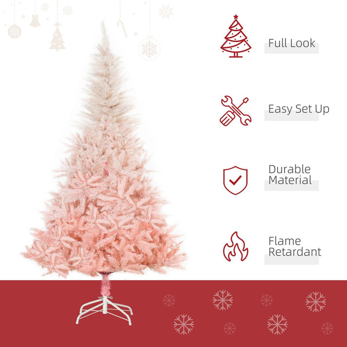 6FT Pink Artificial Christmas Tree - Premium Quality - Metal Stand - Stunning and Festive Décor