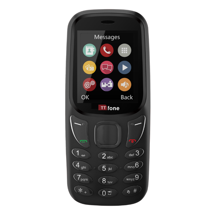 TTfone TT170 Black Dual SIM: USB Cable, O2 Pay As You Go - High Quality & Professional Seller