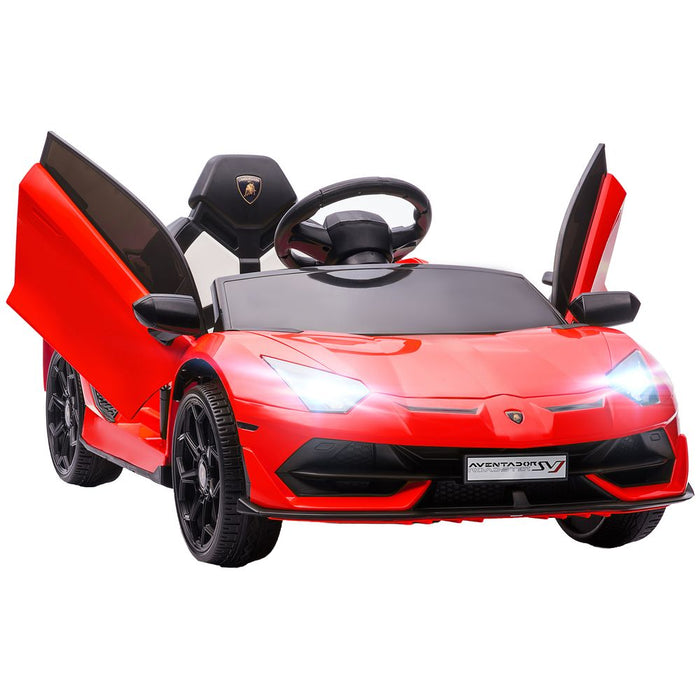 HOMCOM Lamborghini Aventador 12V Ride On Car - Red