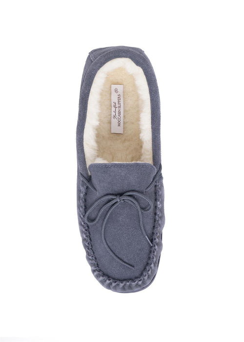 Premium Womens Sheepskin Suede Moccasin Slippers - Nordvek