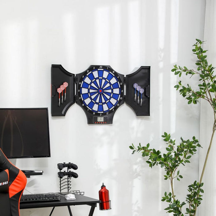 High-Quality Electronic Dart Board Set w/ Cabinet: 31 Games, 8 Players - Perfect for Home Entertainment & Parties