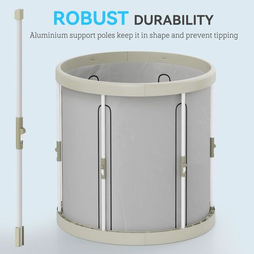 SPORTNOW Ice Bath Tub Outdoor, 210L Portable Cold Water Therapy Tub, Black