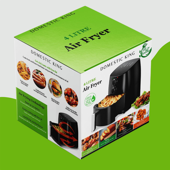 Domestic King 4L Air Fryer + Free Recipe Book - DK18056