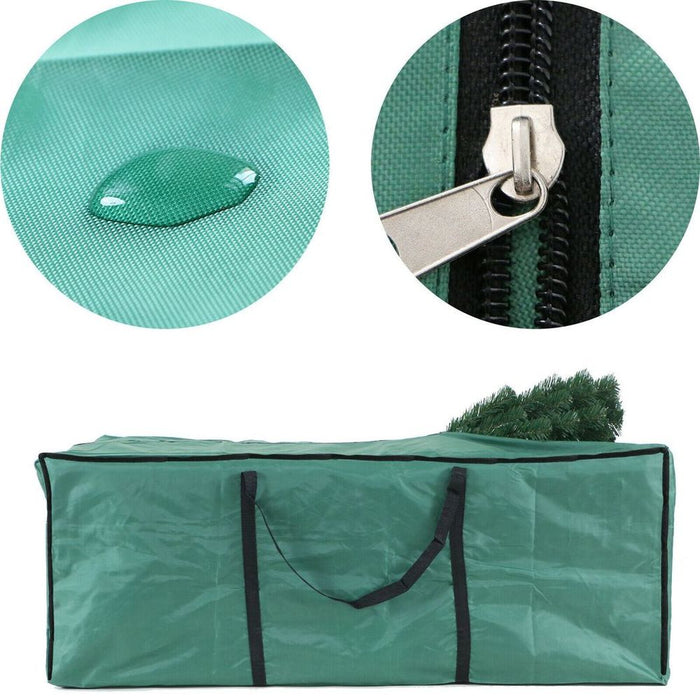 Premium Xmas Tree Bag - Durable, Moisture-Resistant, Side Pocket, Handles - Protects and Easy to Carry