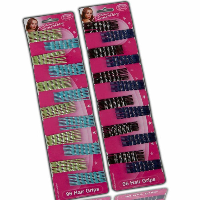 Hairdressing Salon 96-Piece Set: Styling Clips, Kirby Slides, Bobby Grip Pins