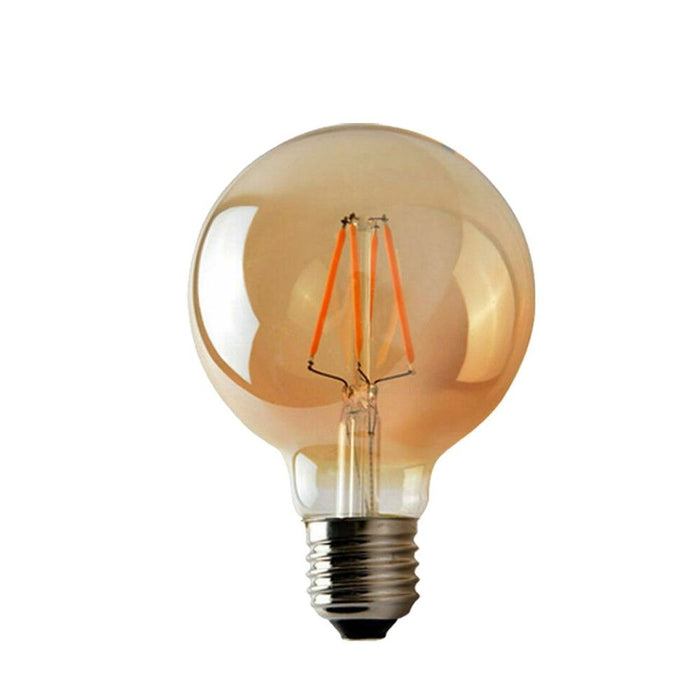 Vintage G95 E27 4W LED Filament Bulb Retro 2700K Warm White Screw Bulb - High Quality