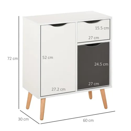 Floor Cabinet Storage Cupboard Sideboard with Drawer for Bedroom, Living Room
