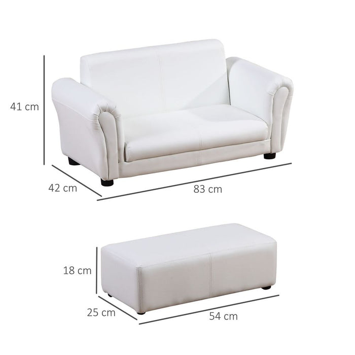 Premium Kids Sofa Set: 2 Seater Furniture, Armchair, Footstool - High-Quality, Perfect for Boys and Girls