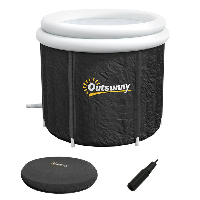 Outsunny Portable Ice Bath Tub - Cold Water Therapy with Thermo Lid, Recovery & Circulation