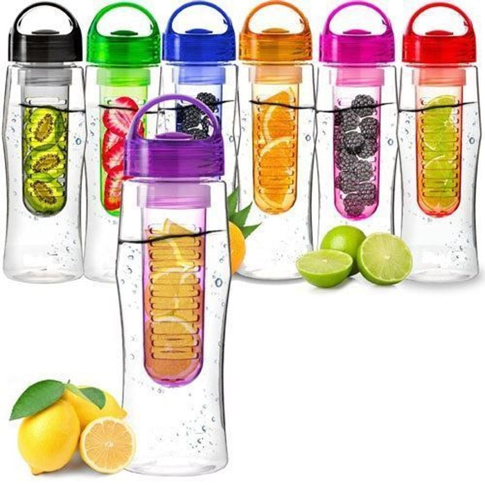 Vinsani 700ml Fruit Fuzer Infusion Infuser Water Bottle Infuser Aqua Hydration - BPA Free