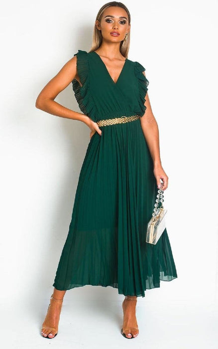 Elegant Pleated Maxi Dress - Quality Guaranteed