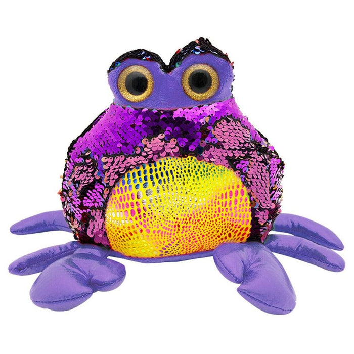 7" Glitzies Crab Magic Sequin Plush, Assorted Colours