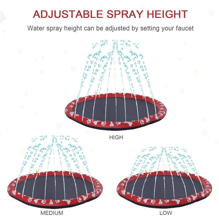 Pet splash sprinkler pad - Red (Suitable for all dogs)