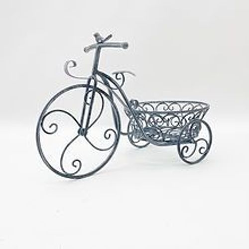 57CM STONE GREY BICYCLE PLANTER