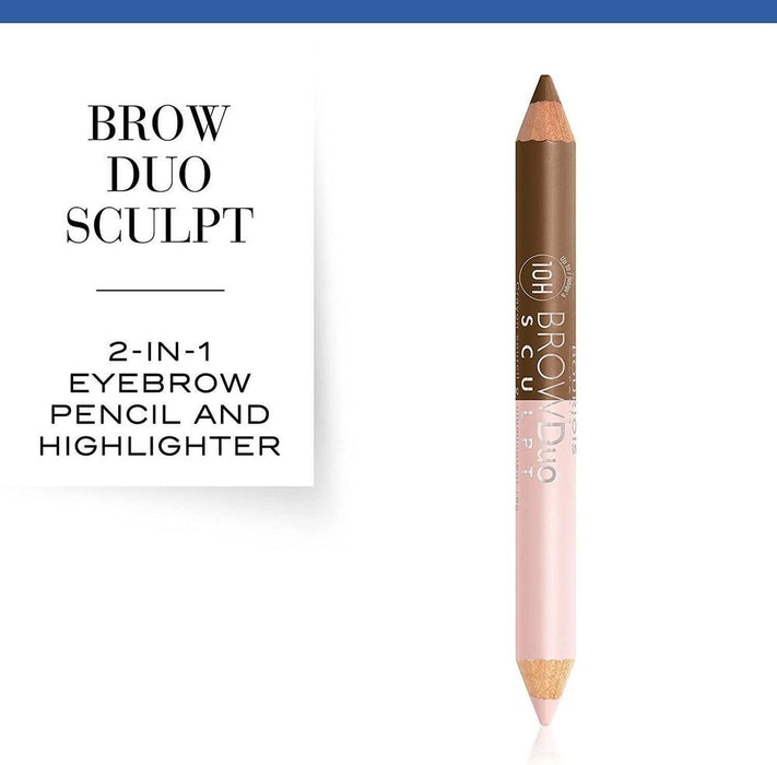 Bourjois Brow Duo Sculpt Eyebrow Pencil and Highlighter - Chatain 22, 1.95g