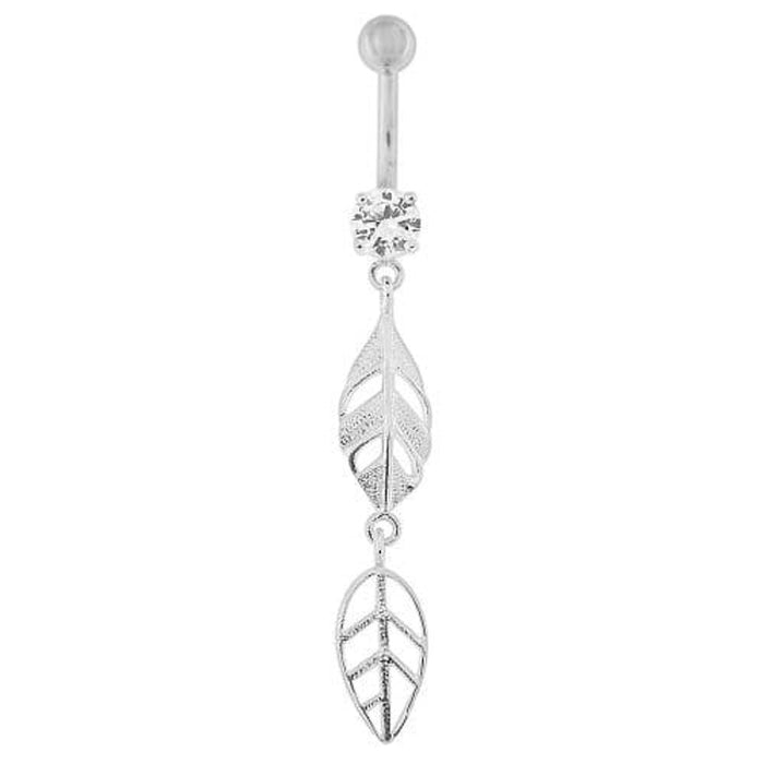 Fancy Dangling Leaf's Navel Belly Button Ring