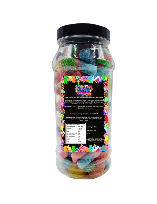 Fizzy Mix Assorted Fizzies Gift Jar | Retro Sweets | Fresh Stock | Delivered to Your Door