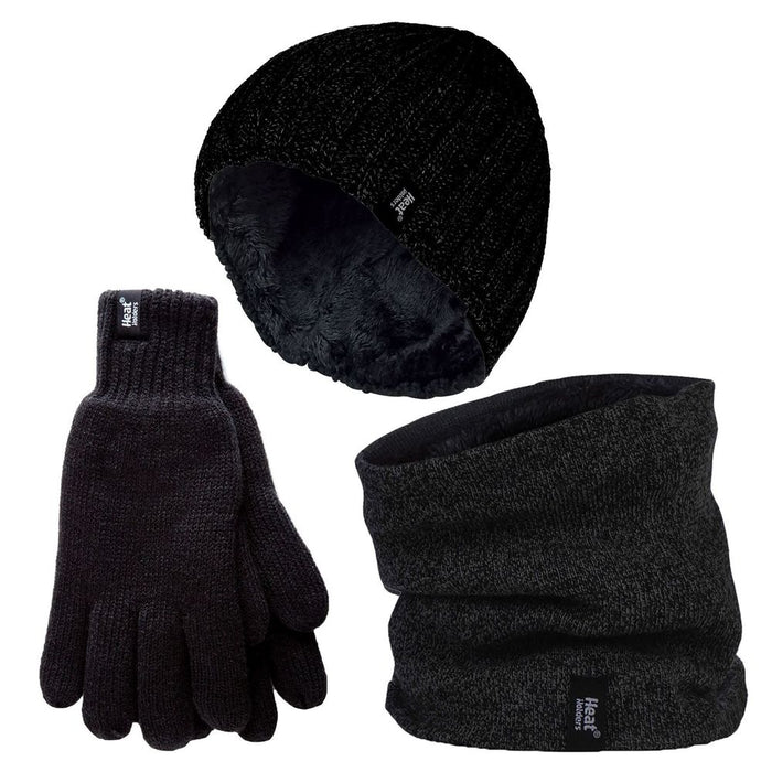 Heat Holders - Mens Hat, Neck Warmers & Gloves Set