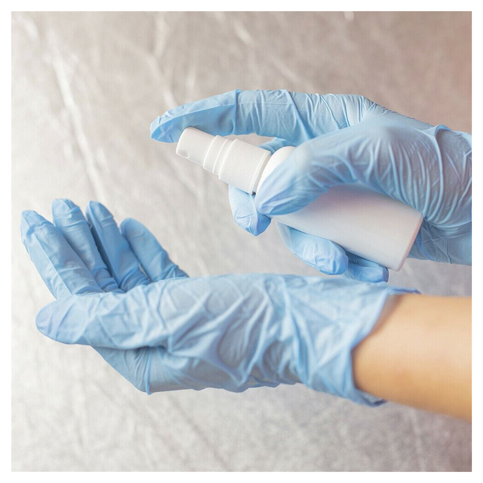 Vinyl Powder-Free Medical Surgical Gloves Extra Small Clear  or Small Blue 100pk