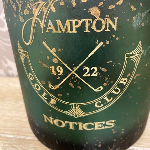 9" GLASS DECORATIVE VASE/BOTTLE