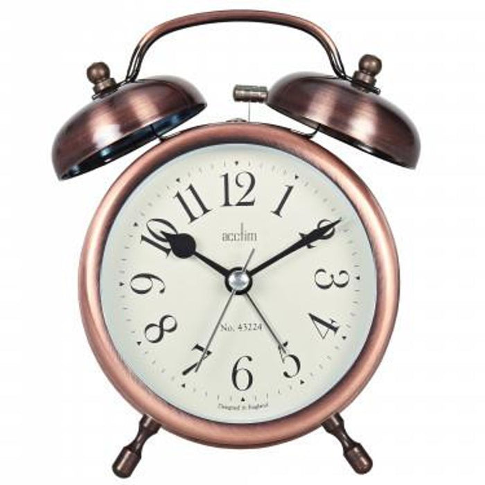 Timeless Elegance: Acctim 'Penbridge' Brass Double Bell Alarm Clock