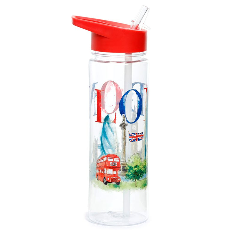 Travel-Friendly London Tour Water Bottle | 550ml | Reusable | Flip Straw