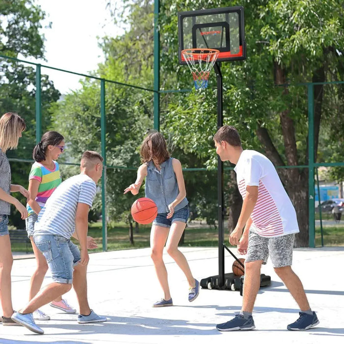 Premium Portable Basketball Hoop and Stand - Adjustable Height, Weighted Base, Easy to Move - High-Quality Materials