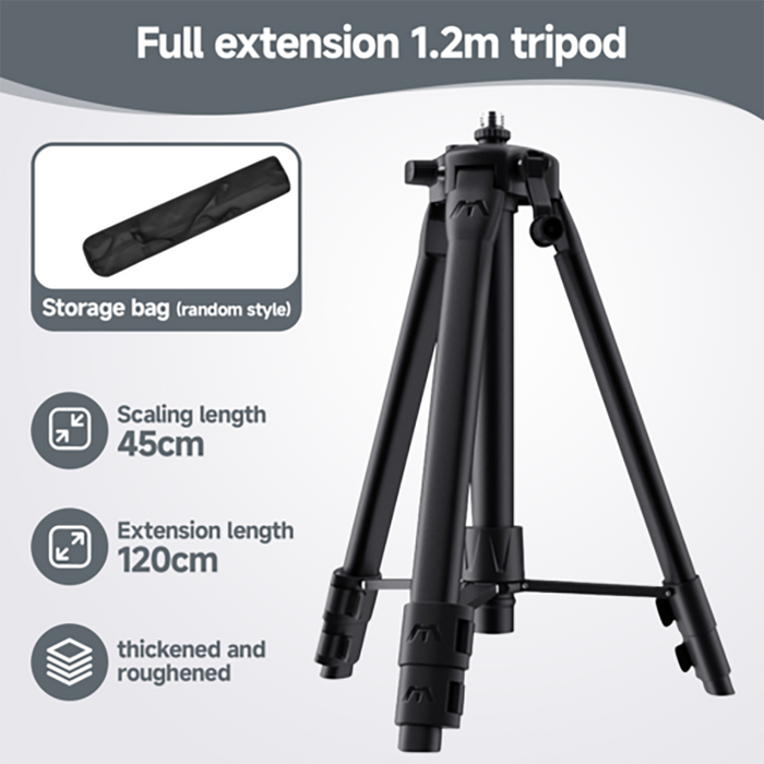 1.2m Heavy-Duty Aluminum Alloy Tripod for Laser Levels - Adjustable Height