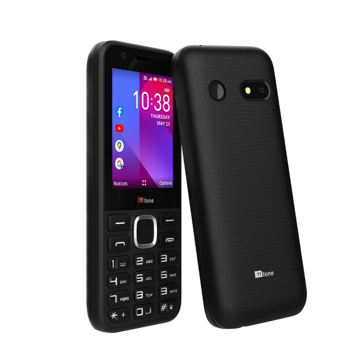 TTfone TT240 Easy-to-use Mobile Phone + Charger & O2 Pay As You Go Sim Card - Best Quality!