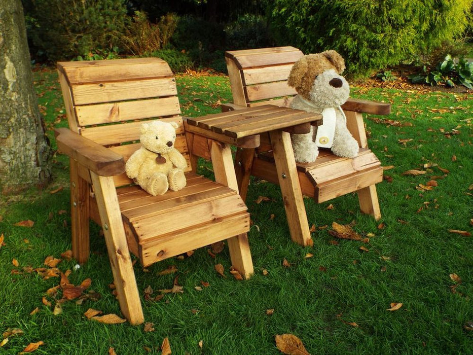 Sustainable Kids Twin Set: Charles Taylor Little Fella's Armchair + Angled Tray. UK-Made, Rustproof Bolts. 10yr Rot Free Guarantee.