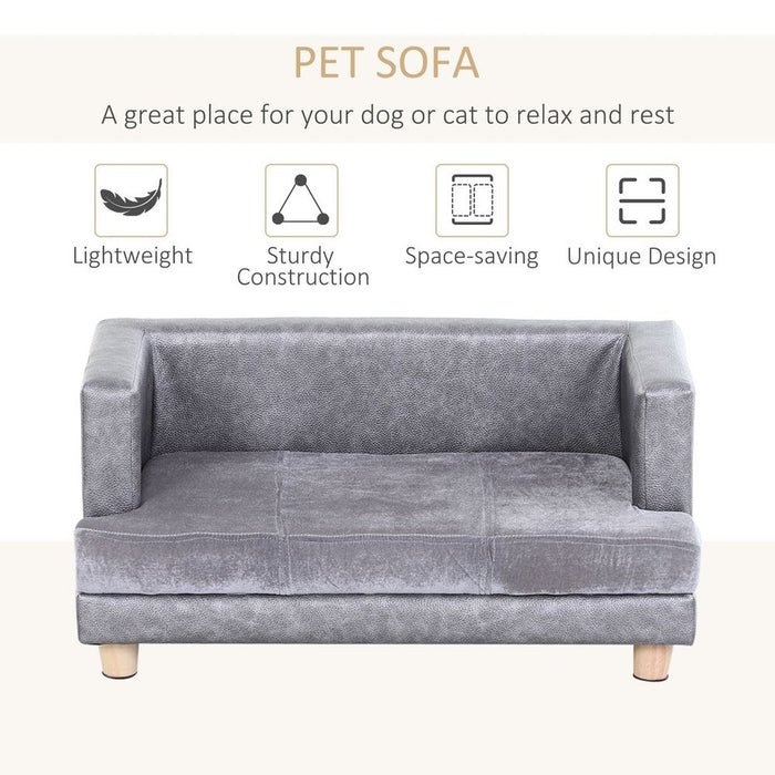 Premium Grey Dog Sofa Bed - Soft & Padded - Perfect for Small-Sized Dogs - Professional Quality