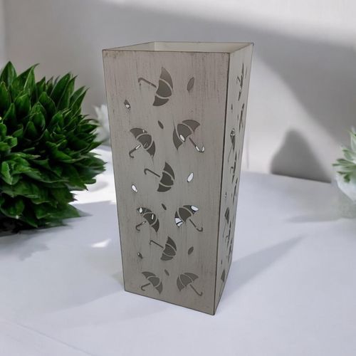 49CM CREAM METAL SQUARE UMBRELLA STAND