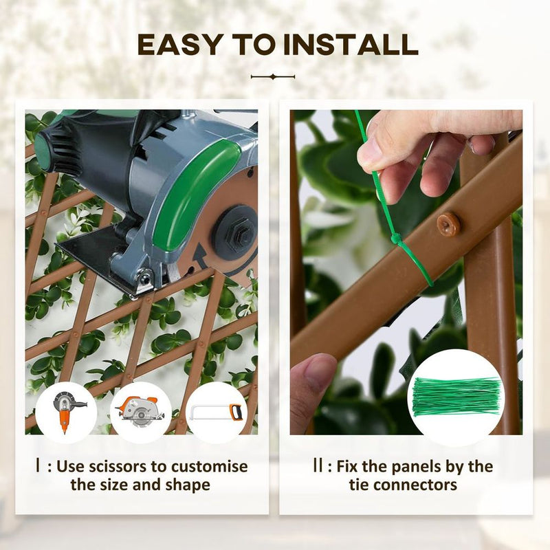 Outsunny Artificial Eucalyptus Decorative Trellis, 2m x 1m, High Quality