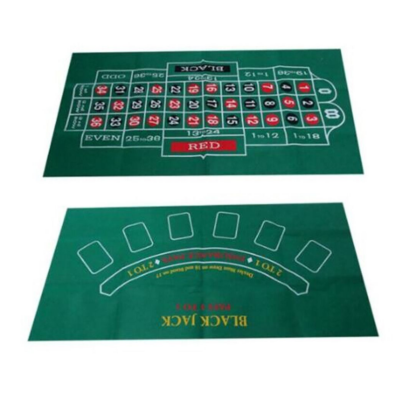 Waterproof Blackjack Roulette Casino Poker Table Top Felt Cloth Cover Mat