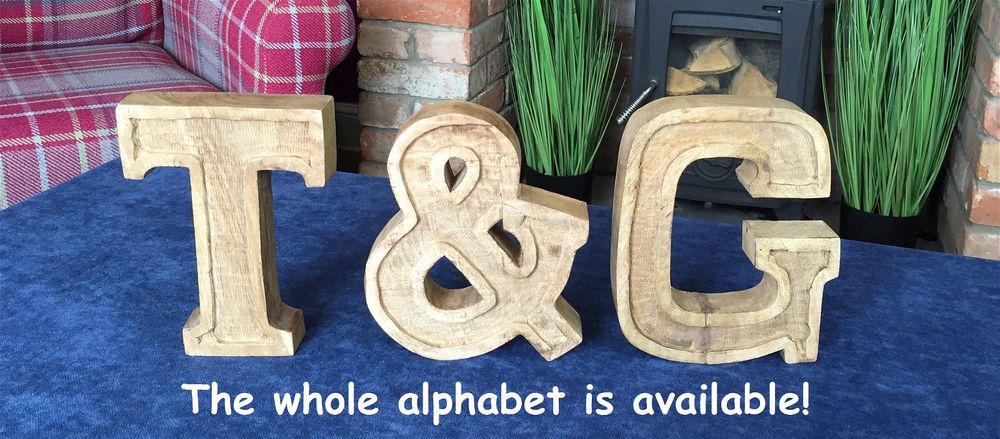 Hand Carved Wooden Embossed Letter L - Rustic Home Decor Accent for Any Occasion - Free Standing or Wall Mounted - 15cm X 4.5cm X 20.5cm